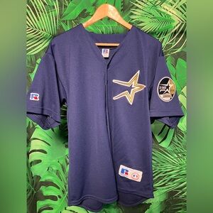 Vintage 90s Houston Astros baseball jersey Russell athletic made in Canada XL